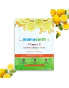 Mamaearth Vitamin C Bamboo Sheet Mask, Pack Of 2 (25g Each), With Vitamin C & Honey, For Skin Illumination